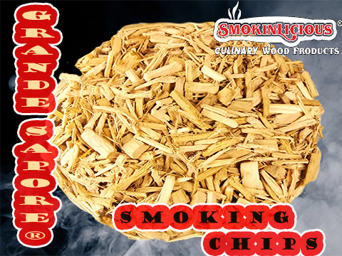 Grande Sapore wood chips are “crushed” not diced which produces their irregular shapes.&nbsp; The different shapes allow for the&nbsp; time releasing of t