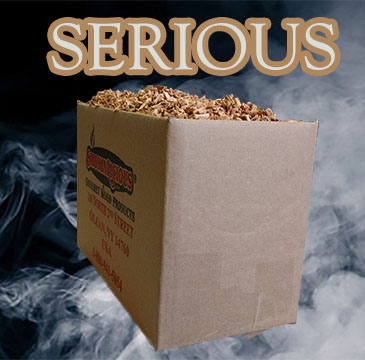 Our Piccolo® serious box turned to show the depth of the packale!&nbsp;&nbsp; This is a lot of wood chips for a restaurant or smaller smokehouse!